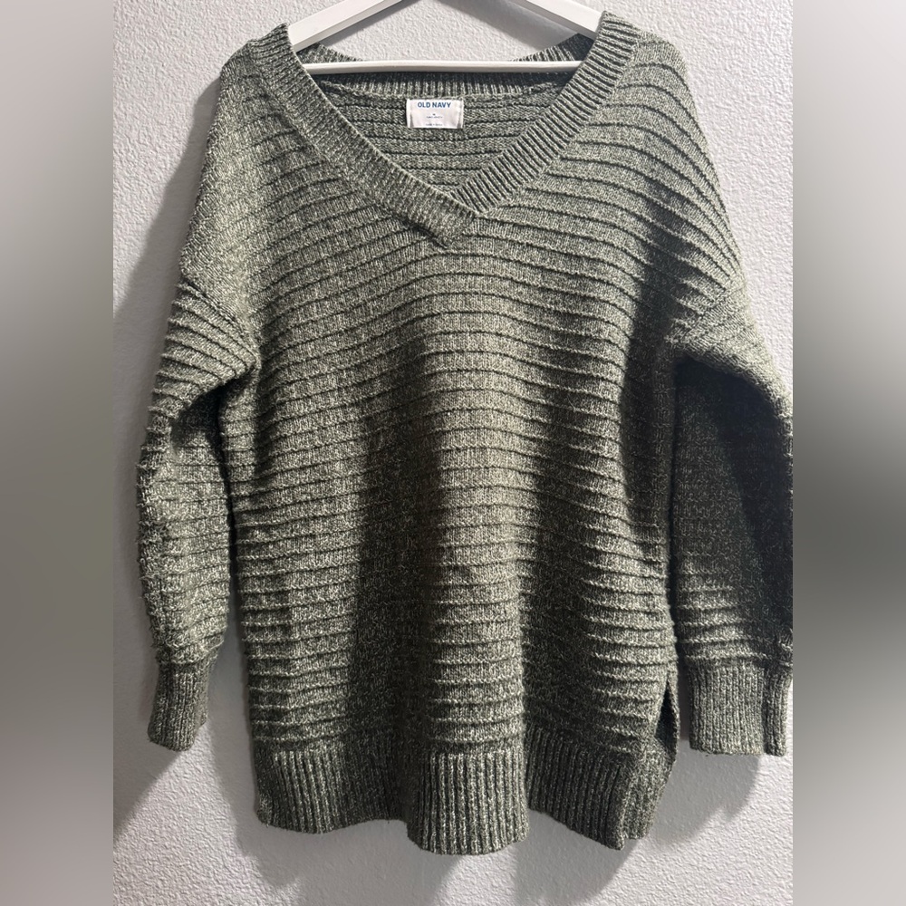 Old Navy Green Ribbed Sweater